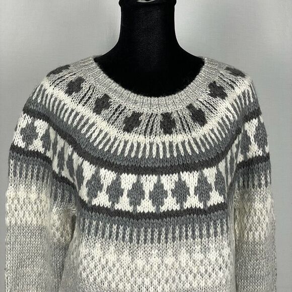 Lucky Brand Geo Pattern Chunky Knit Sweater - Women’s M - Picture 3 of 7